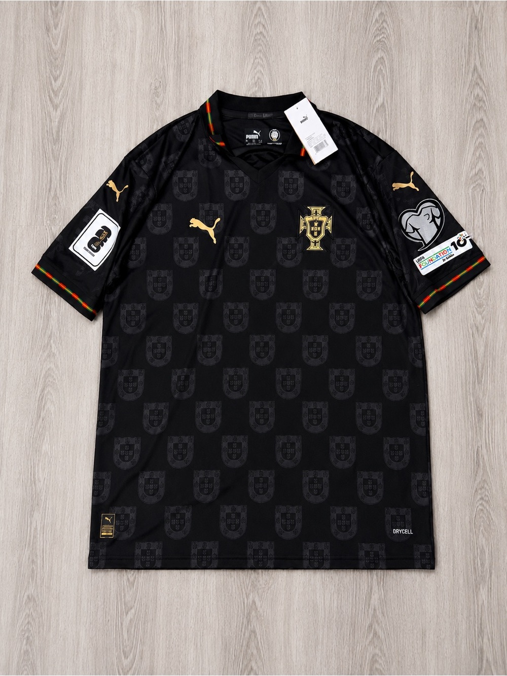 Puma Men’s Black and Gold Portugal Football Jersey
